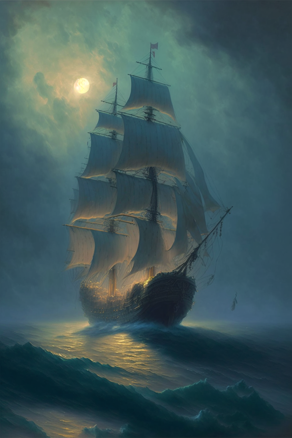 Ivan Aivazovsky sailing ship v4